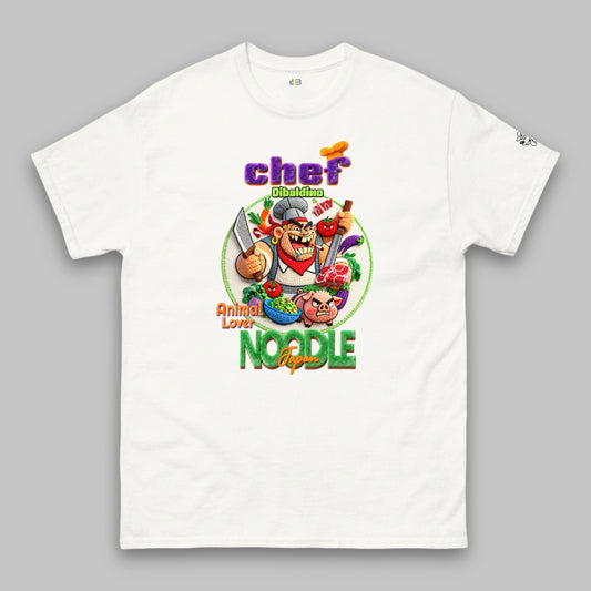 Crazy Noodle Chef – Klassisches Unisex-T-Shirt