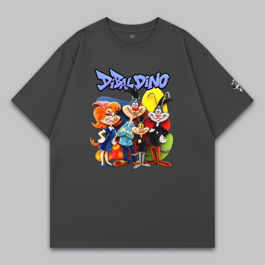 Cartoon Crew Squad – Oversized Cotton T-Shirt