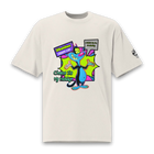 Chaos Cat Neon Edition – Oversized Cotton T-Shirt