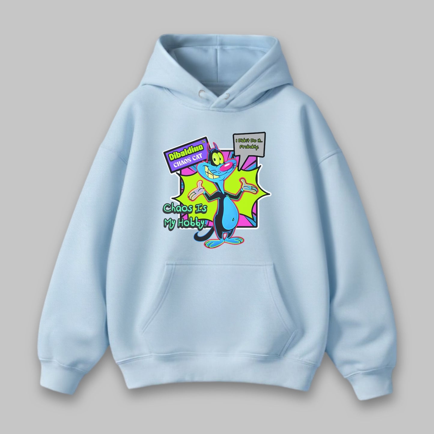 Chaos Cat Neon Edition – Unisex Hoodie