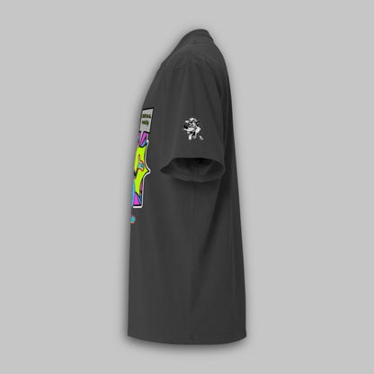Chaos Cat Neon Edition – Oversized Cotton T-Shirt