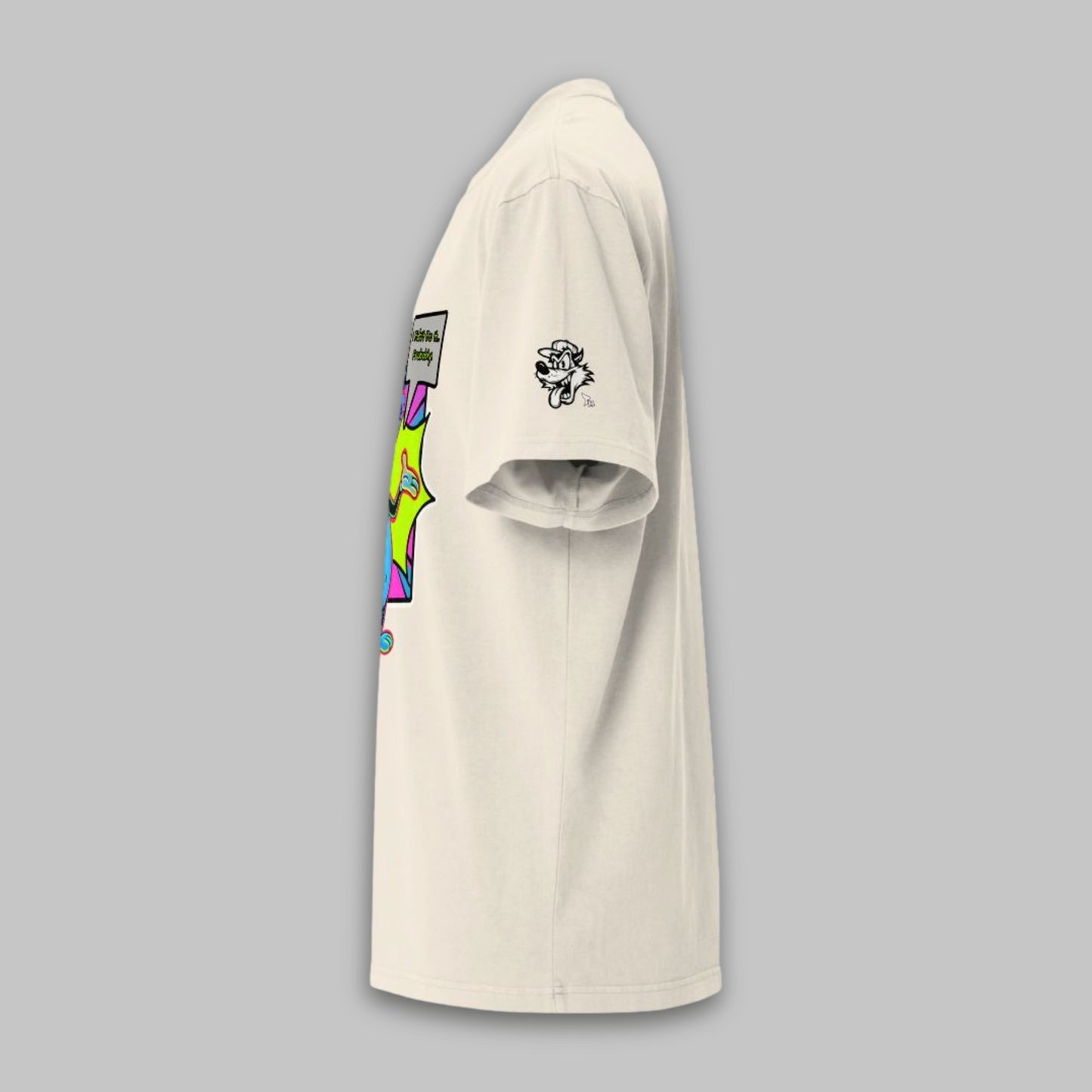 Chaos Cat Neon Edition – Oversized Cotton T-Shirt