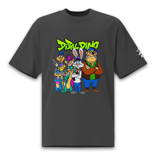 Gangster Toon Crew – Oversized Cotton T-Shirt