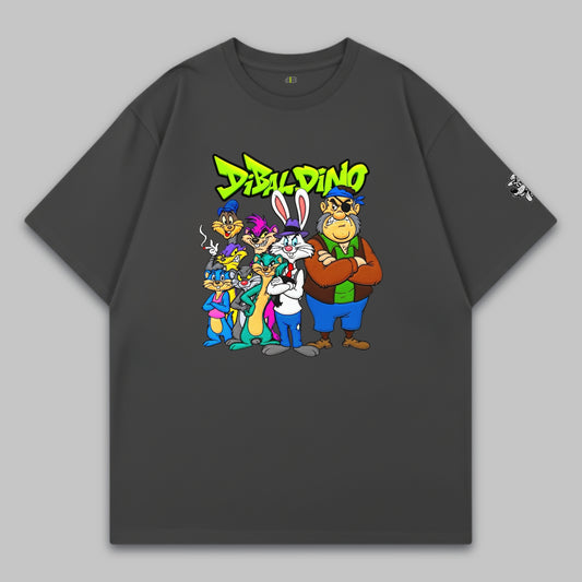 Gangster Toon Crew – Oversized Cotton T-Shirt