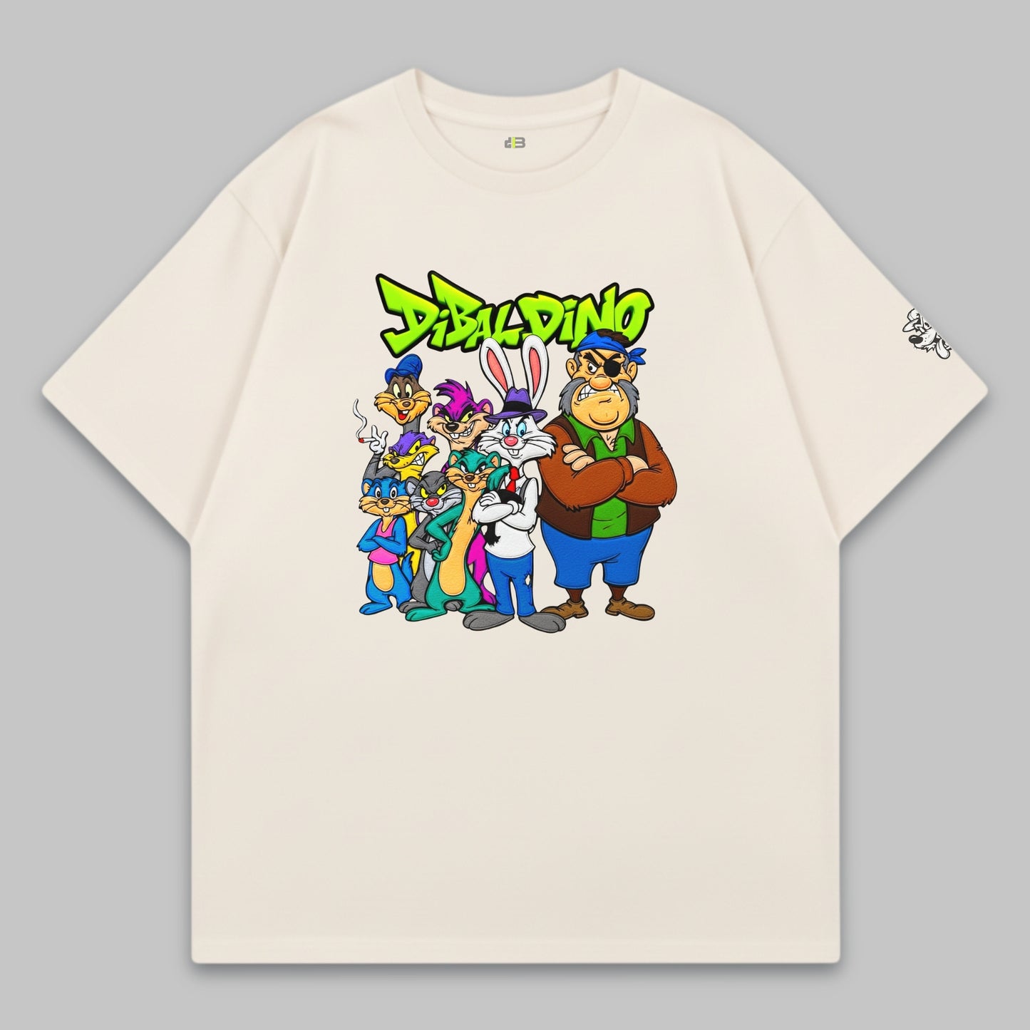 Gangster Toon Crew – Oversize Baumwoll-T-Shirt