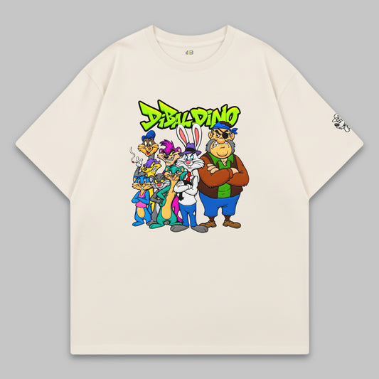 Gangster Toon Crew – Oversized Cotton T-Shirt