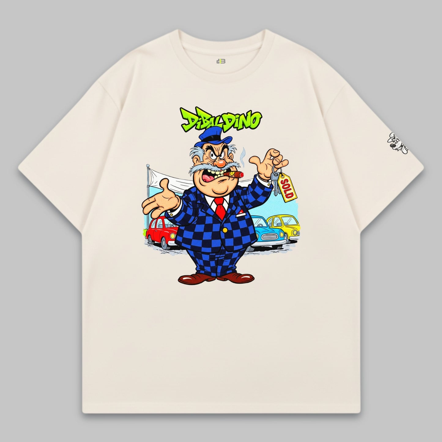 Greedy Car Dealer – Oversize Baumwoll-T-Shirt
