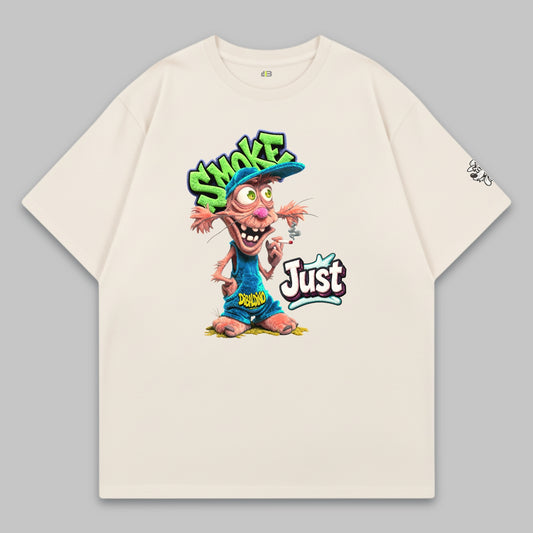Just Smoke Vibes – Oversized Cotton T-Shirt