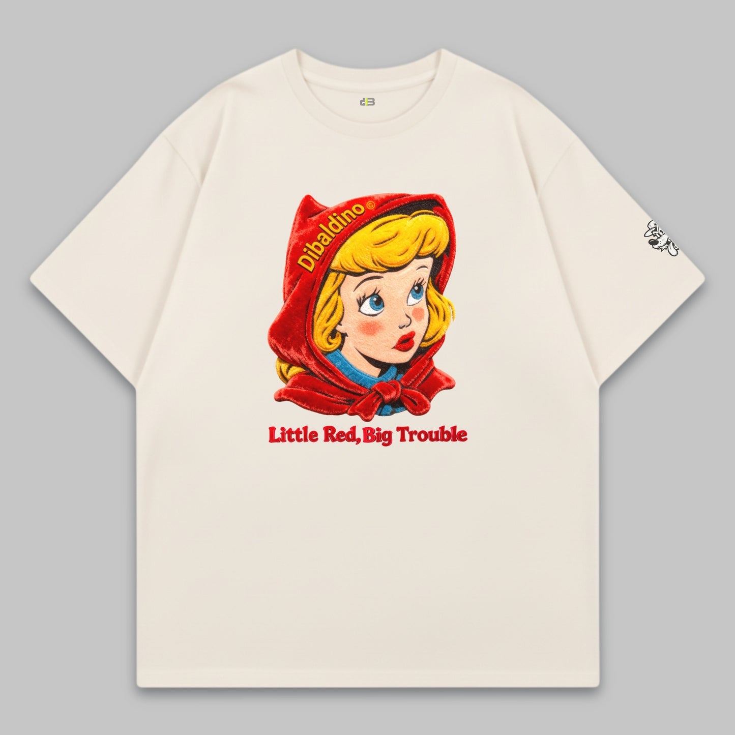 Little Red Big Trouble – Oversized Cotton T-Shirt