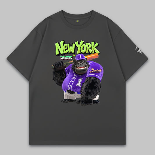 New York Gorilla Baseball – Oversize Baumwoll-T-Shirt