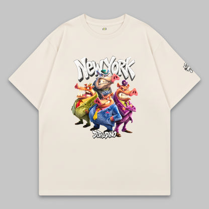 New York Hog Mafia – Oversized Cotton T-Shirt