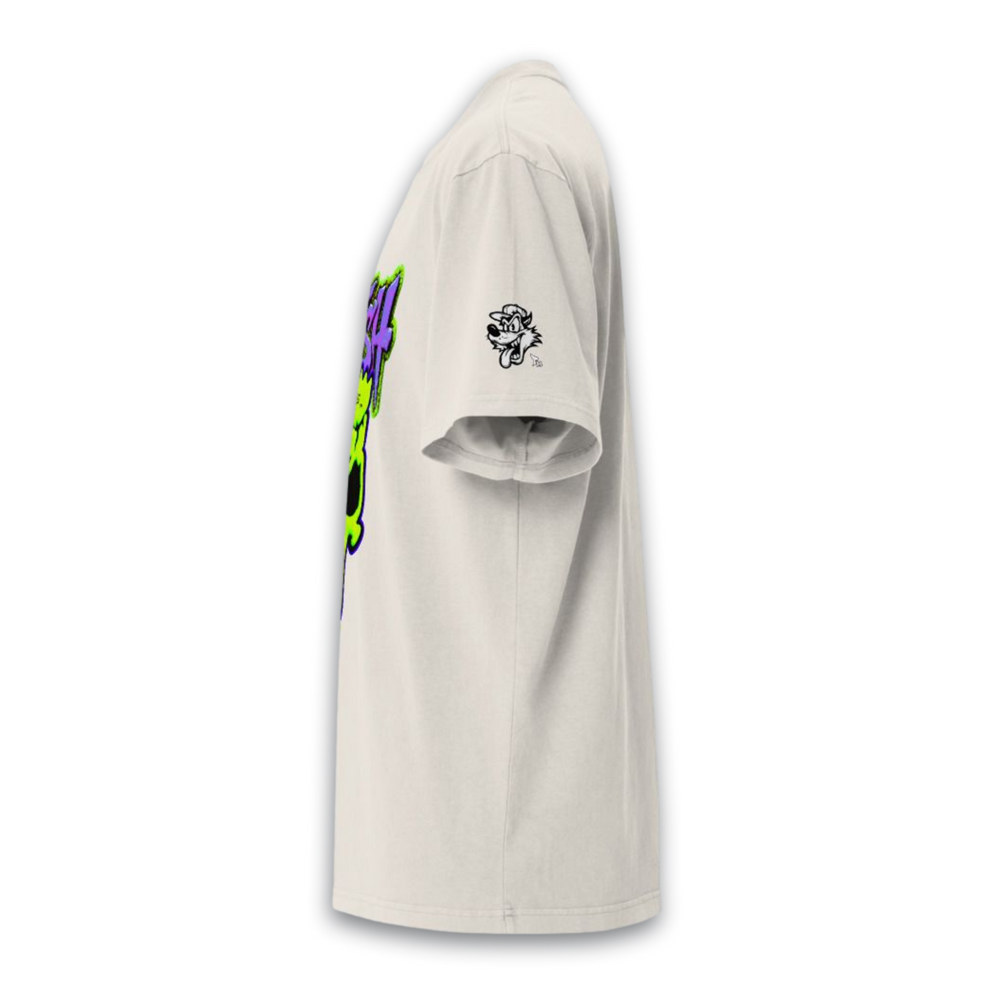 Punish Neon Skull – Oversized Cotton T-Shirt