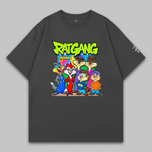 Rat Gang Crew – Oversize Baumwoll-T-Shirt