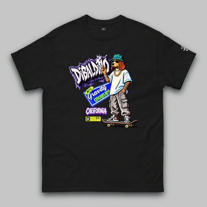 Skating Cali Dog Vibes – Unisex Classic T-Shirt
