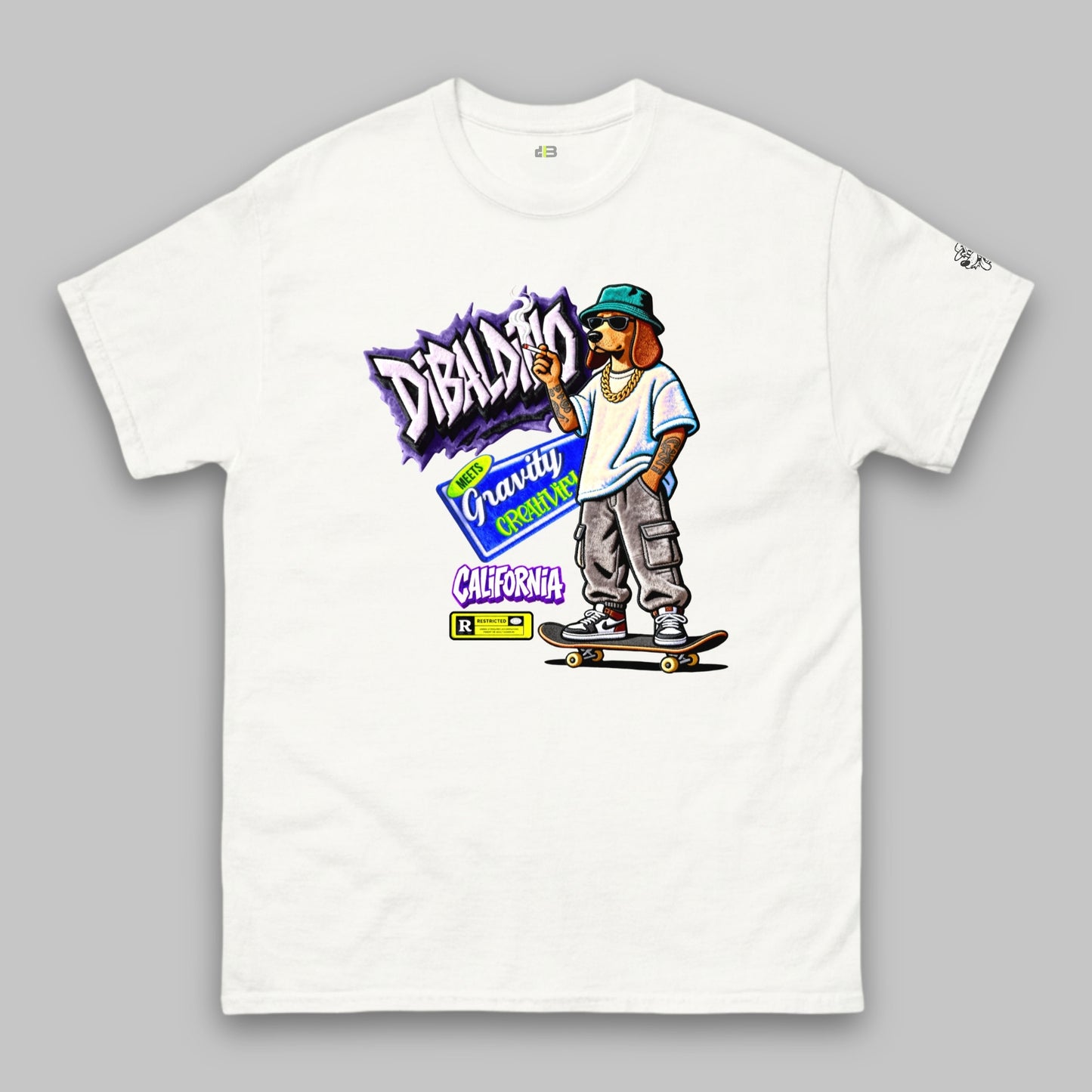Skating Cali Dog Vibes – Unisex Classic T-Shirt