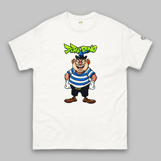 Striped Smirk Villain – Unisex Classic T-Shirt