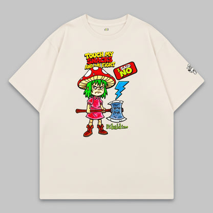 Touch My Snacks and We Fight – Oversized Cotton T-Shirt