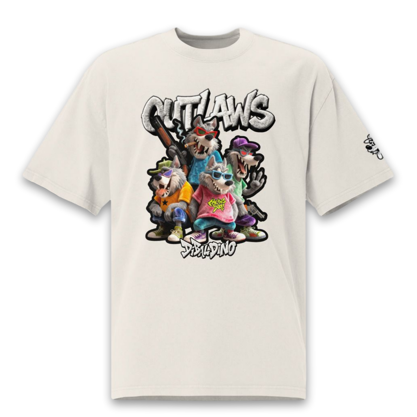 Wolf Outlaws Squad – Oversized Cotton T-Shirt
