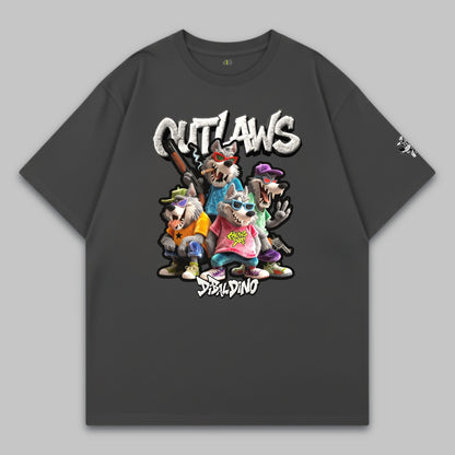 Wolf Outlaws Squad – Oversized Cotton T-Shirt