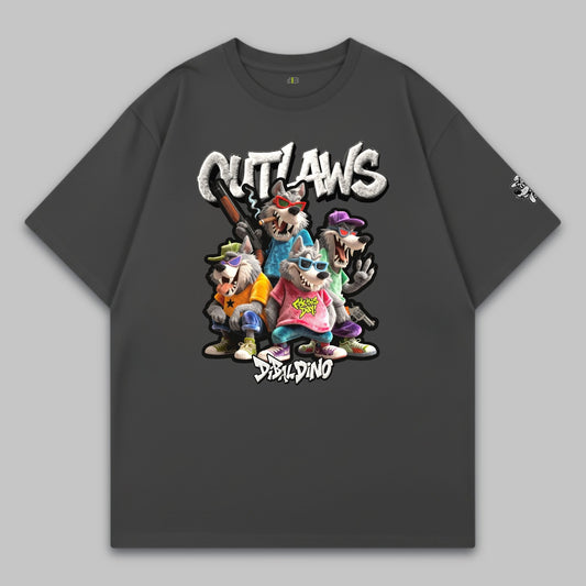 Wolf Outlaws Squad – Oversize Baumwoll-T-Shirt