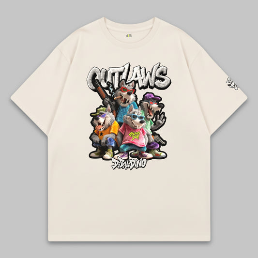 Wolf Outlaws Squad – Oversize Baumwoll-T-Shirt